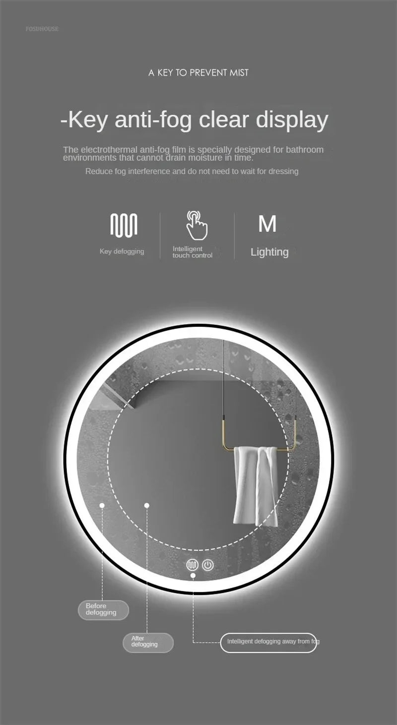 Modern Alloy Smart Bath Mirror