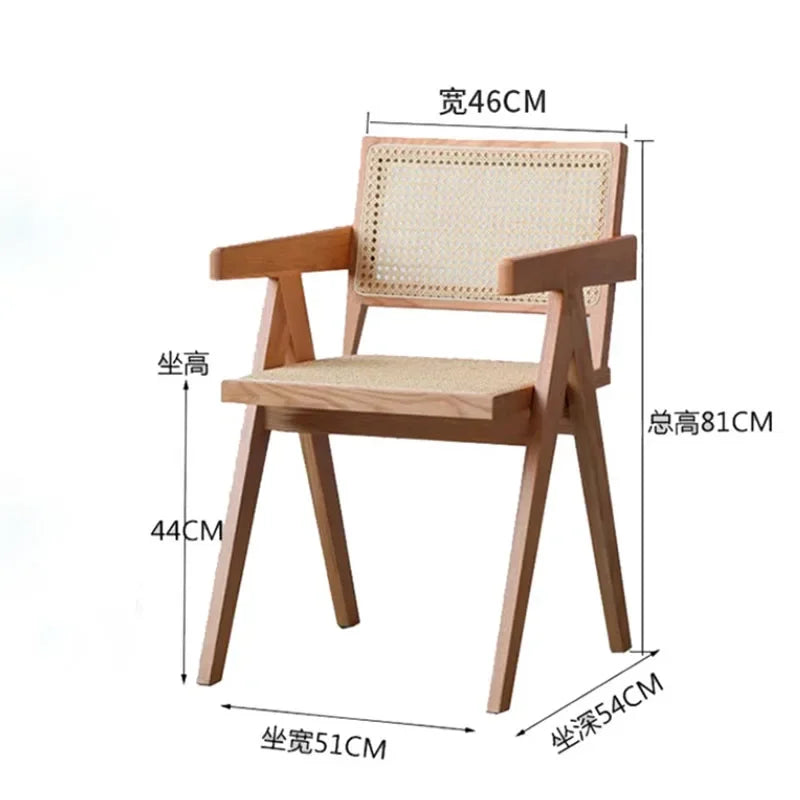 Rattan Wooden Armchair