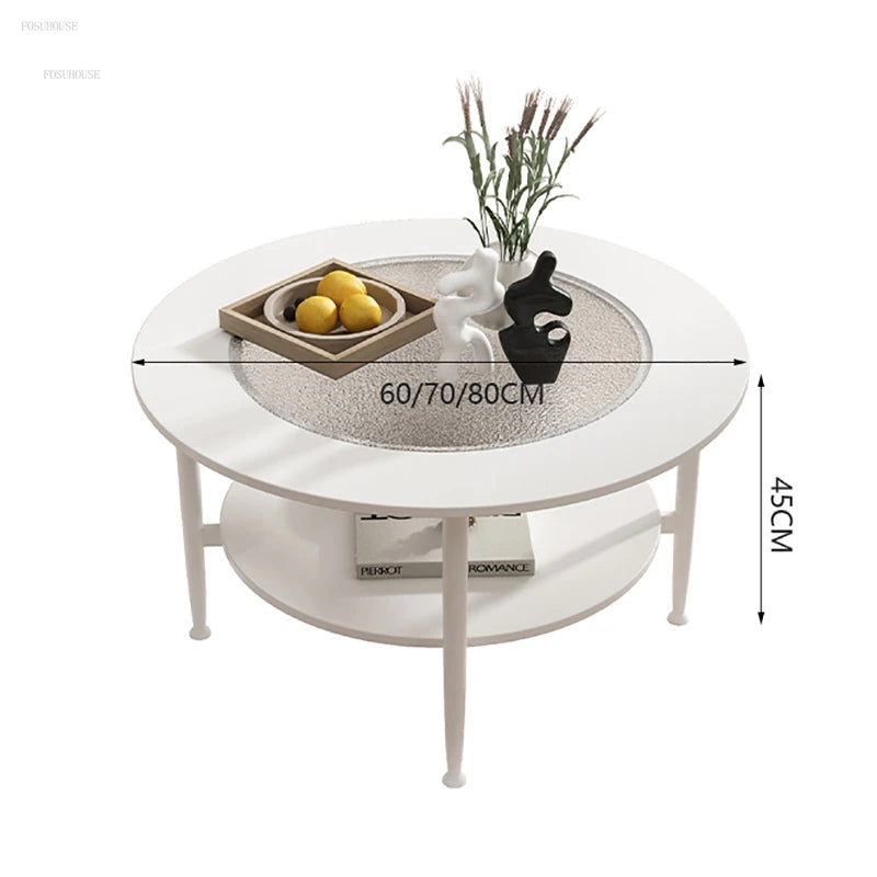Nordic Round Glass Coffee Table