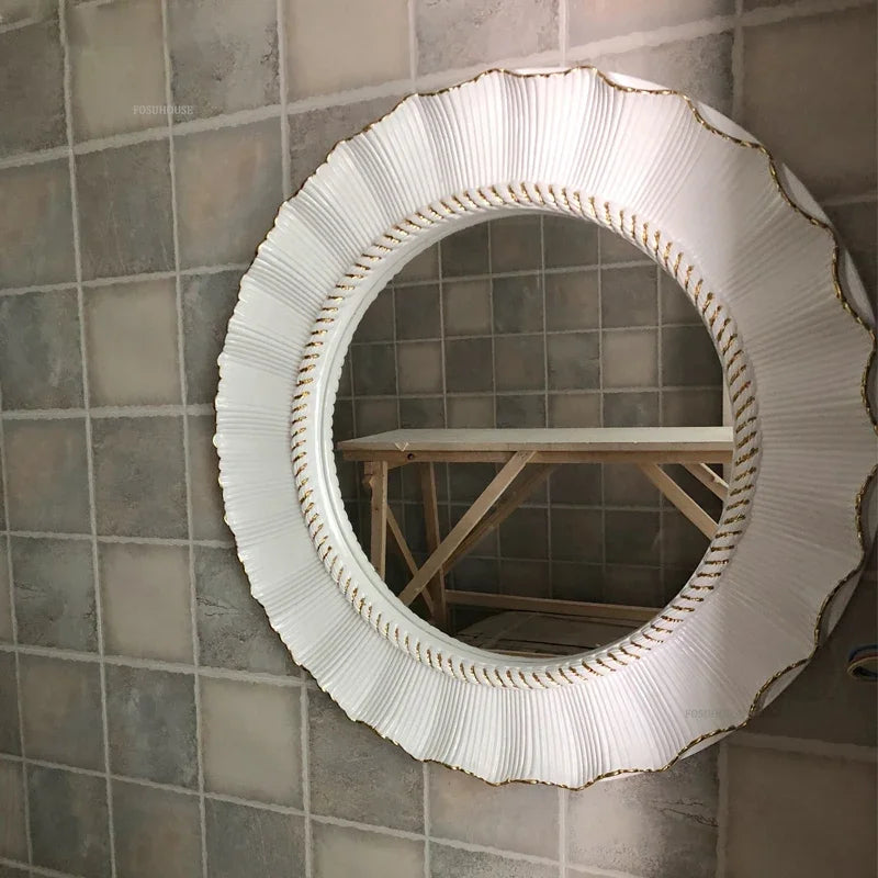 Shell Round Bath Mirror