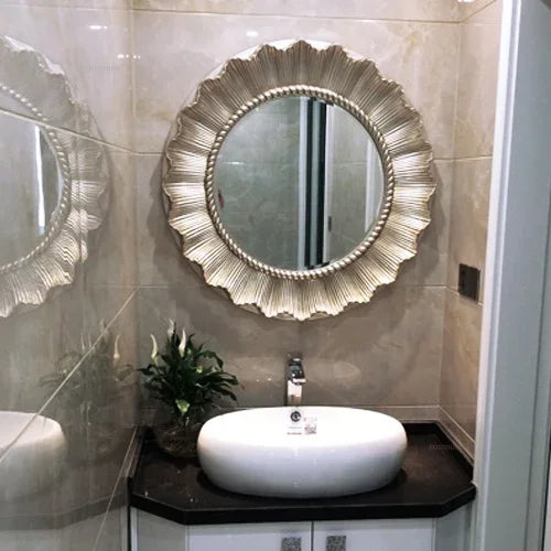 Shell Round Bath Mirror