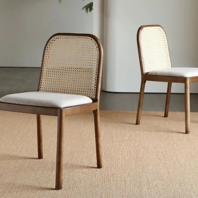 Nordic Style Rattan Dining Chairs