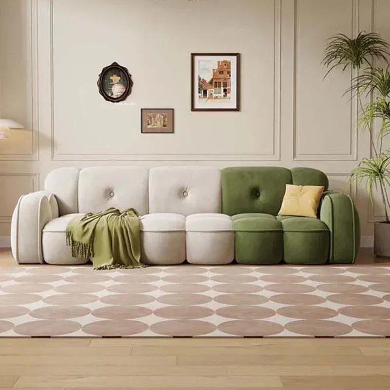 Round Cream Style Living Room Sofa