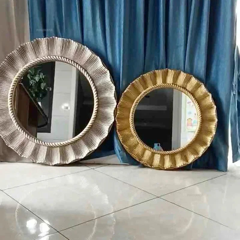 Shell Round Bath Mirror