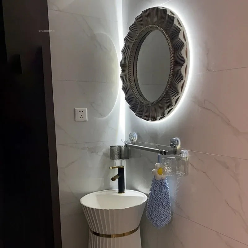 Shell Round Bath Mirror