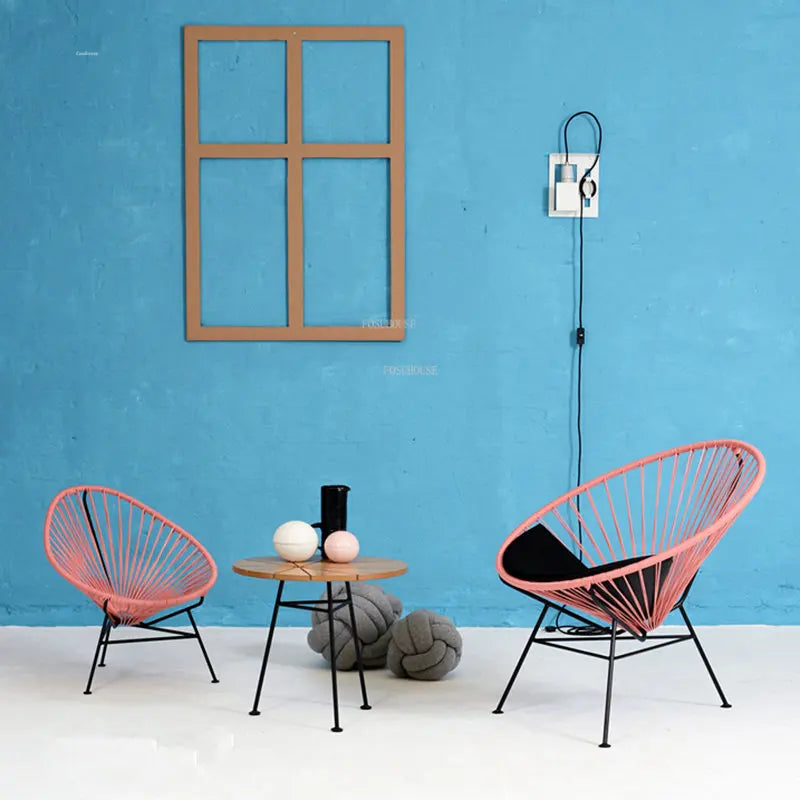 Rattan Round Lounge Chair