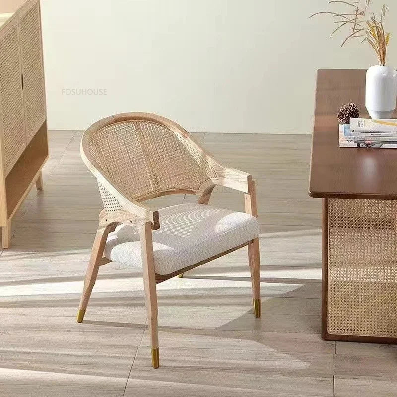 Rattan Retro Dining Chairs