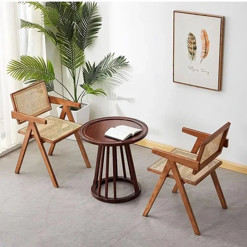 Rattan Wooden Armchair
