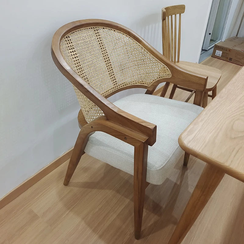 Rattan Retro Dining Chairs