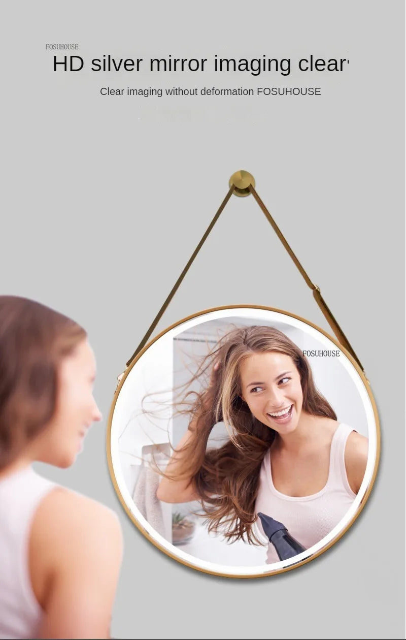 مرآة حمام ذكية بحبل معلق